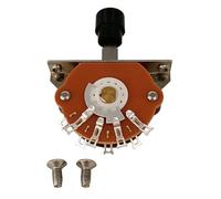 Selector de Pastillas para Guitarra Eléctrica 3/4/5 Vías - Interruptor de Palanca Metálico/Plástico con Tornillos (3Way/8Feet)