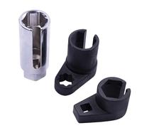 Selector del sensor de oxígeno - Casador de rosca - Herramienta de eliminación de llave de sensor de oxígeno | Conjunto de acero vanadio con enchufe ranurado de 22 mm para una fácil extracción del