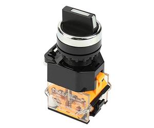 Selector Giratorio Momentáneo LA38-11X22 Mini Interruptor Giratorio de 2 Posiciones con Interruptor Momentáneo de 22 mm de Diámetro