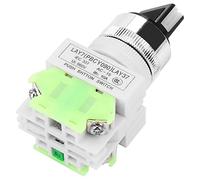 Selector mantenido de 3 posiciones 2NO 1NC Interruptor giratorio de bloqueo automático 22MM LAY37-20X/31