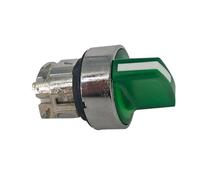 Selector ZB4BK1333 cabezal interruptor verde autoblocante de tres posiciones Ø22 para control industrial