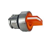 Selector ZB4BK1353 cabezal interruptor naranja autoblocante de tres posiciones Ø22 para control industrial