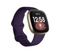 Sel andas de repuesto compatibles con Fitbit Versa 3/Versa 4/Sense/Sense 2, silicona, ajustable, accesorios clásicos, bandas de fitness para hombre y mujer, tamaño pequeño y grande, morado, Large