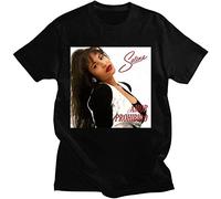 Selena Amor Prohibido Camiseta Hombre Vintage 90S Inspired Tee Selena Quintanilla Unisex Camiseta Trendy Streetwear, Negro , XL