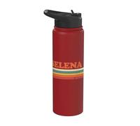 SELENA Retro Personalizado Nombre Vintage Rayas Stainless Steel Insulated Water Bottle