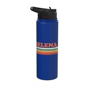 SELENA Retro Personalizado Nombre Vintage Rayas Stainless Steel Insulated Water Bottle
