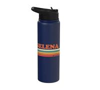 SELENA Retro Personalizado Nombre Vintage Rayas Stainless Steel Insulated Water Bottle