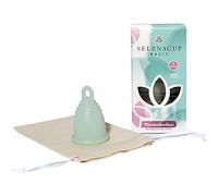 Selenacare Basic - Copa menstrual lavable de silicona médica con bolsa de almacenamiento de algodón, talla S (21 ml)