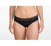 Selenacare Ropa interior menstrual clásica para mujer, lavable y antibacteriana, 100% vegana, sostenible, absorción de 25 ml, talla L (40/42), color negro