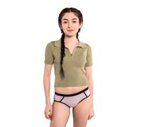 SELENACARE Ropa interior para adolescentes, ropa interior deportiva para adolescentes, lavable y antibacteriano, 100% vegano, 25 ml de absorción, gris, M