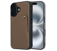 Selencia Riva Back Cover con tarjetero Apple iPhone 16 - Mocha Brown