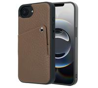 Selencia Riva Back Cover con tarjetero Apple iPhone 17e / 16e - Mocha Brown