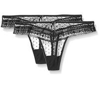 Selene 27, Tanga para Mujer, Negro, L, (pack de 2)
