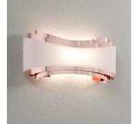 Selène Aplique de pared LED Ionica, cobre con pantalla de cristal
