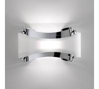 Selène Aplique LED Ionica con panel de vidrio, cromo True