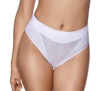 Selene, Braga de Mujer Cintura Alta Ligeramente Contenedora, Braguita con Efecto Moldeador, Colección Vera/Norma, Color Blanco, Talla 42