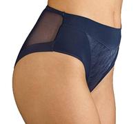 Selene, Braga de Mujer Cintura Alta Ligeramente Contenedora, Braguita Efecto Moldeador con Transparencias, Colección Violeta, Color Marfil, Talla 50