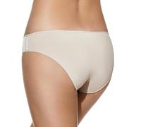 Selene, Braga de Mujer Cintura Baja con Motivo de Rayas y Transparencias, Braguita en Tejido Suave, Colección Mariluz/Vanesa, Color Tierra, Talla XL