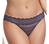 Selene, Braga de Mujer Cintura Baja en Encaje y Tul, Sin Costuras, Colección Martina/Regina, Color Marfil, Talla L