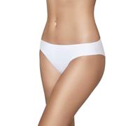 Selene, Braga Mujer Cintura Baja Efecto Seda, Braguita Sin Costuras, Colección 501, Color Blanco, Talla M