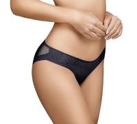 Selene, Braguita Brasileña Mujer con Motivo Geométrico, Braga Cintura Baja, Colección Roxana/Katia, Color Negro, Talla L