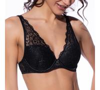 Selène Sujetador Irina-C – Copa C forrada y acolchada, con aro, microfibra y encaje, Negro 100