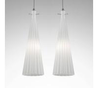 Selène Lámpara colgante Costa Rica, 2 luces, blanco True