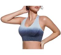 Modelo 344. Diana Sujetador Deportivo con Degradado Bicolor SIN Costuras con Copa DE Relleno EXTRAÍBLE, CÓMODA Espalda OLÍMPICA EN Y. Control Y Firme Sujetador.