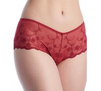 SELENE SELENE - Braga Novia Mujer tipo Culotte Efecto Tanga con Ligueros GALA. Rojo Talla 38