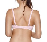 Selene, Sujetador de Lactancia para Mujer en Algodón, con Copas Acolchadas de Encaje, Sin Aros, Colección Jasmina, Color Rosa, Talla 85C