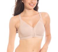 Selene, Sujetador Deportivo para Mujer en Microfibra Transpirable, Sin Aros ni Relleno, con Cierre Frontal, Colección Nora, Color Tierra, Talla 100C