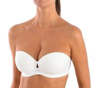 Selene Sujetador Livia con Aros, Copa De Relleno Sin Tirantes Marfil 90C