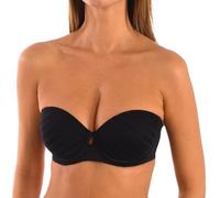 Selene Sujetador Livia con Aros, Copa De Relleno Sin Tirantes Negro 85C