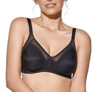 Selene, Sujetador Moldeador para Mujer con Inserciones de Tul, con Aros y Sin Relleno, Colección Estela, Color Negro, Talla 105D