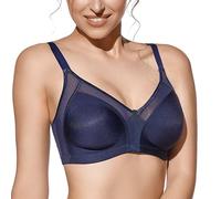 Selene, Sujetador Moldeador para Mujer con Inserciones de Tul, con Aros y Sin Relleno, Colección Estela, Color Azul, Talla 105C