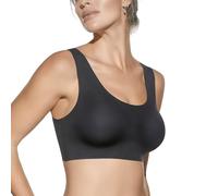 Selène – Sujetador Mujer Olivia – Escote en U, Sin Costuras y Aros, Relleno Extraíble, Negro Talla M