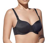 Selene, Sujetador para Mujer con Aros y Copas Acolchadas, Detalles Bordados en Encaje, Colección Alicia, Color Negro, Talla 105C