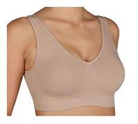 Selene, Brassiere Comfort Sin Aros y Sin Costuras, Sujetador Mujer con Relleno Extraíble, Colección Louise, Color Tierra, Talla XL