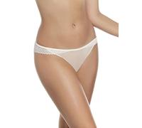 Selene, Brasileña Mujer en Tul con Detalles de Encaje, Braguita Cintura Baja, Colección Marcela/Laia, Color Marfil, Talla M