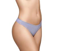 Selene, Tanga Mujer Cintura Baja, Braguita con Motivo Geométrico, Colección Roxana/Katia, Color Gris, Talla L