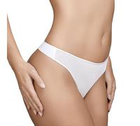 Selene, Tanga Mujer Cintura Baja, Braguita con Motivo Geométrico, Colección Roxana/Katia, Color Marfil, Talla M