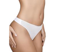 Selene, Tanga Mujer Cintura Baja, Braguita con Motivo Geométrico, Colección Roxana/Katia, Color Marfil, Talla L