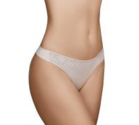 Selene, Tanga Mujer Cintura Baja, Braguita con Motivo Geométrico, Colección Roxana/Katia, Color Natural, Talla XL