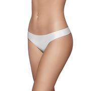 Selene, Tanga Mujer Efecto Seda, Braguita Sin Costuras, Colección 500, Color Blanco, Talla L