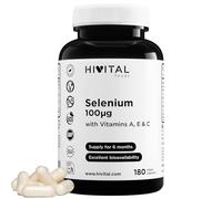 Selenio 100 mcg. 180 cápsulas veganas para 6 meses de tratamiento.