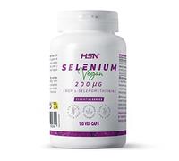 Selenio de HSN | L-Seleniometionina 200 mcg | Suministro 4 Meses | Alta Biodisponibilidad | Vegano, Sin Gluten, Sin Lactosa | 120 Cápsulas Vegetales