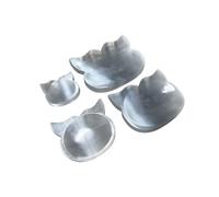 Selenite Bull Horn Crystal Bowl - 2.56in / 3.54in / 4.72in / 5.51in (6.5cm / 9cm / 12cm / 14cm) Dish for Bracelet Cleansing & Home Décor(Medium)