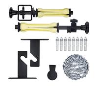 Selens 1 rollo de soporte de pared con fondo manual, sistema de accionamiento por cadena, sistema de apoyo, incluye: (1) cadenas, (2) ganchos individuales, (2) varillas extensibles, (8) tornillos de