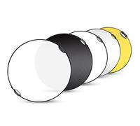 Selens 110CM 5 en 1 Reflector de Luz Redondo Plegable Portátil con Asa Iluminación Estudio Fotográfico Fotografía Al Aire Libre, Color Negro, Blanco, Oro, Plata, Translúcido