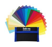 Selens - 20 Piezas Gel Filtro Iluminación Universal para Flash Speedlite Cámara, 9.5 x 6.5 cm Lámina de plástico de iluminación de corrección de Color Transparente